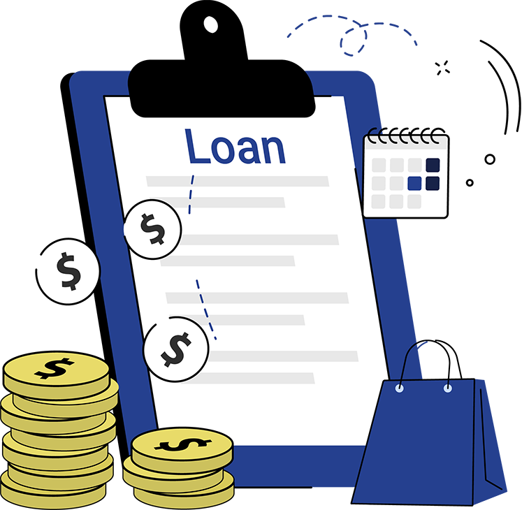 loan checklist with coins 