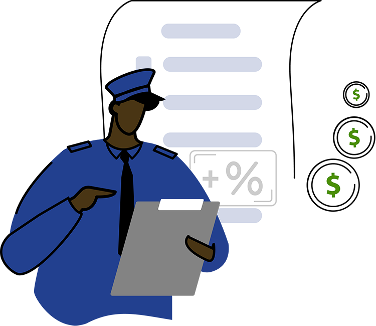 officer with checklist 