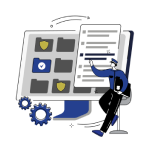 shield and computer icon