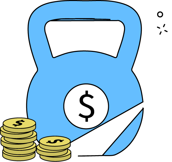 financial fitness kettlebell