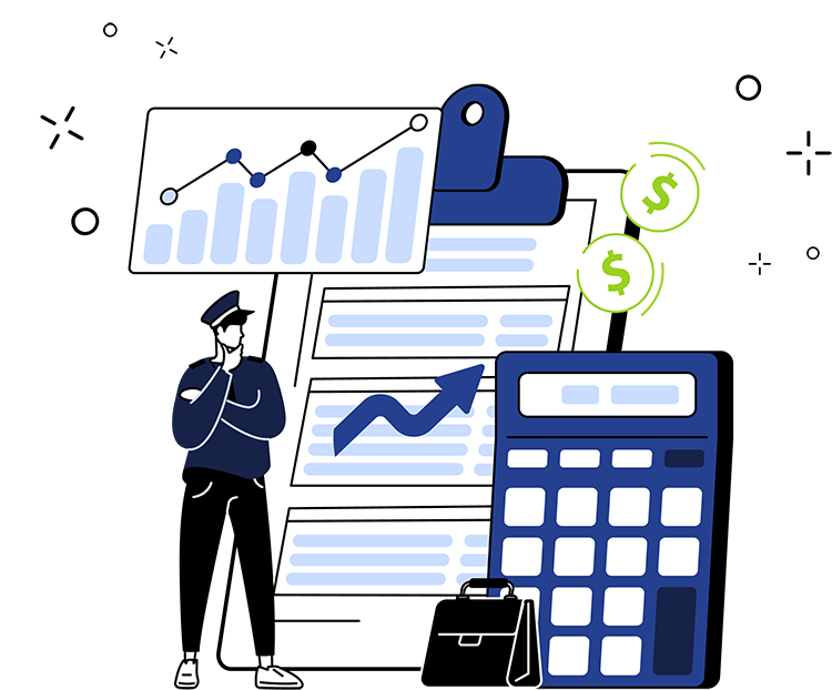 officer and calculator