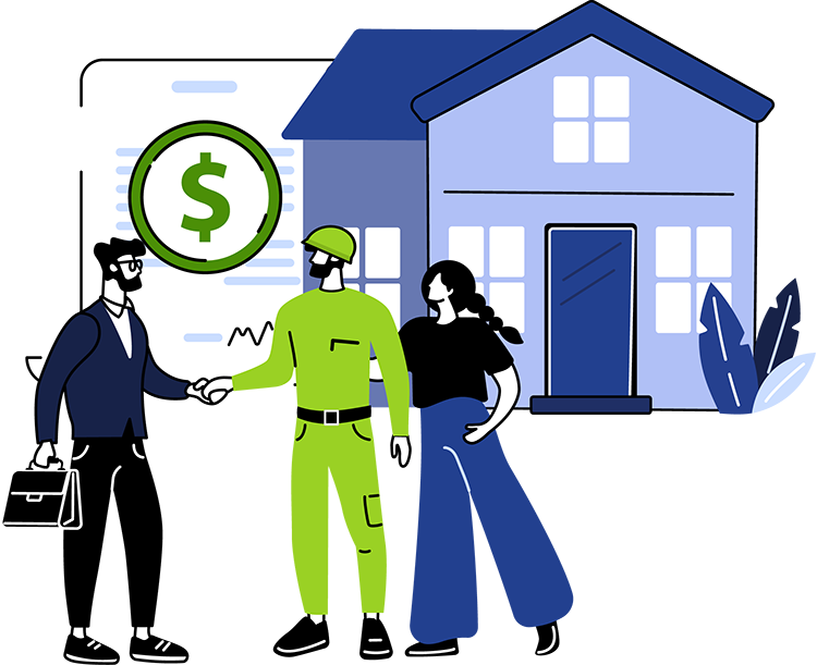 mortgage loan officer with military person 