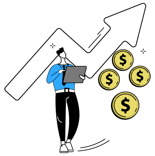 savings arrow