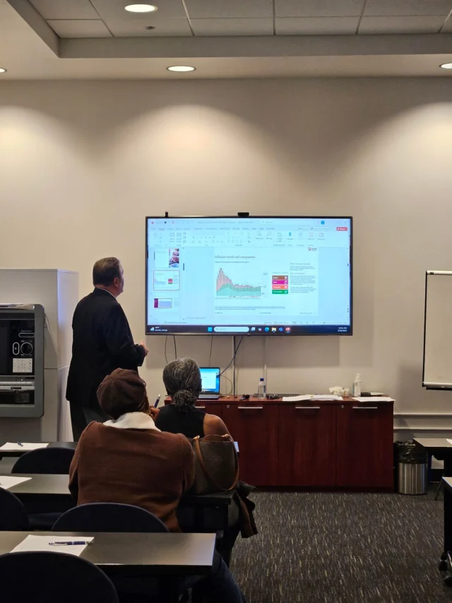 📸 Scenes from today’s Investing Seminar!

We had a great turnout for a session focused on building a brighter financial future. Attendees explored investment opportunities like IRAs, Stocks, Mutual Funds, and Annuities — all designed to help take the guesswork out of long-term planning.

💡 Stay tuned for future events and tools to help you manage your finances with confidence! 

#FinancialWellness #InvestSmart #CreditUnionEvents #MemberEducation